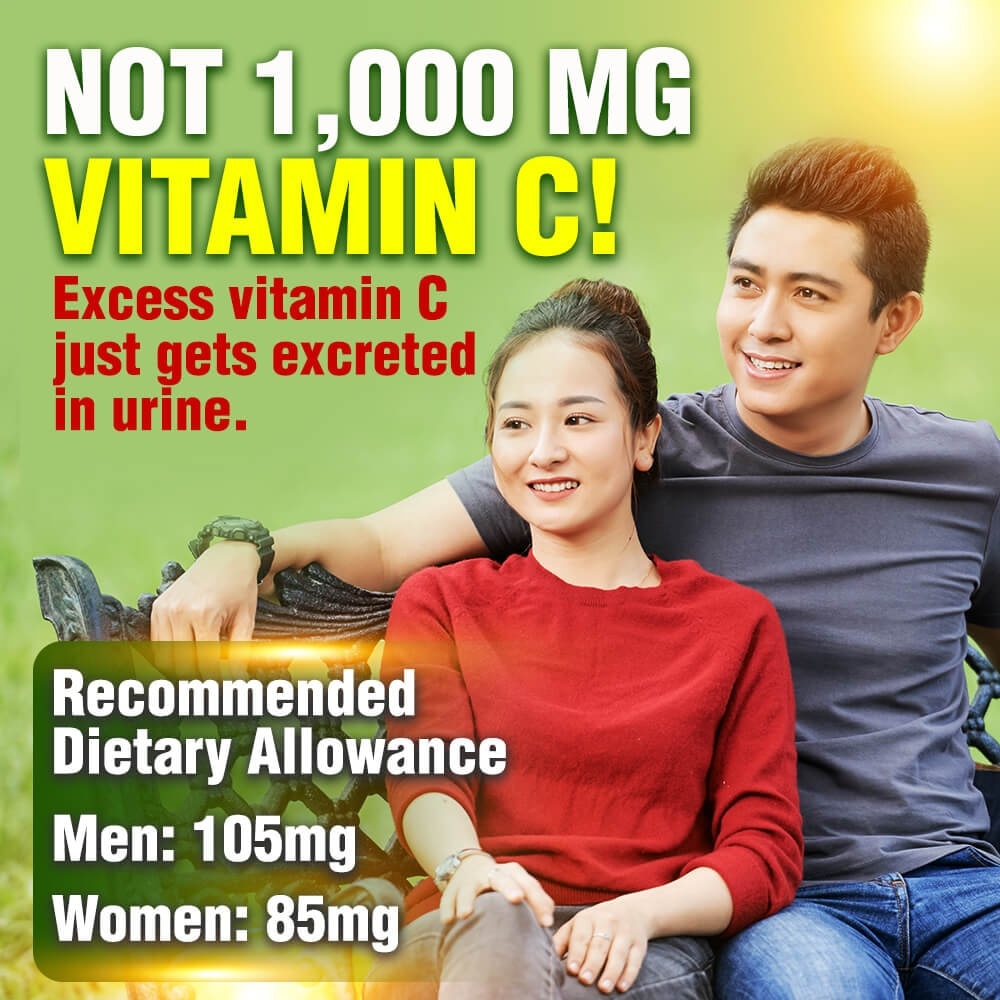 Vitamin C with Ginseng Dietary Supplement (for Immunity, Health, Energy & Skin) 120s