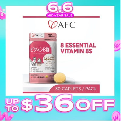 AFC - Vitamin B Complex Dietary Supplement Caplet (Promote Metabolism, Energy Production, Relieve Fatigue, Improve Overall Well-being) 30s