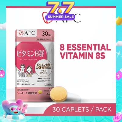 AFC - Vitamin B Complex Dietary Supplement Caplet (Promote Metabolism, Energy Production, Relieve Fatigue, Improve Overall Well-being) 30s