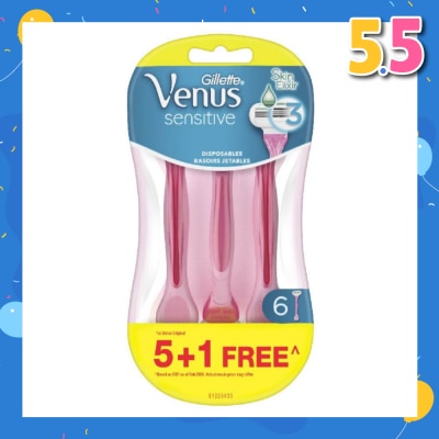 GILLETTE VENUS Sensitive Women's Disposable Razor 6s