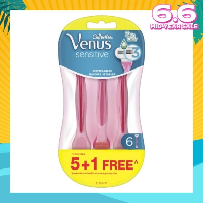 GILLETTE VENUS Sensitive Women's Disposable Razor 6s
