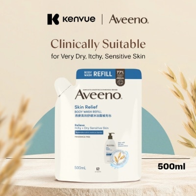 AVEENO - Skin Relief Moisturising Body Wash Refill Pack 500ml
