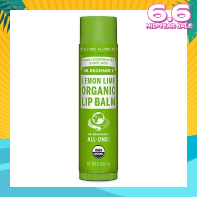 DR BRONNER'S Lemon Lime Organic Lip Balm 4g