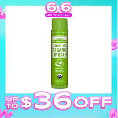 DR BRONNER'S - Lemon Lime Organic Lip Balm 4g