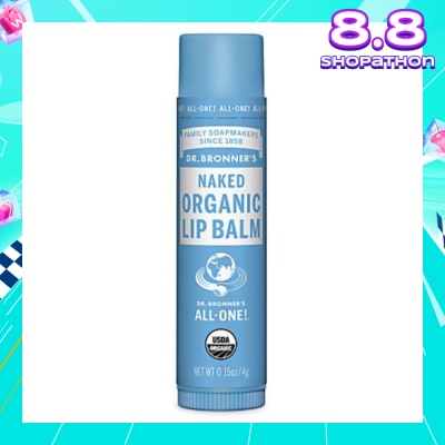 DR BRONNER'S Naked Organic Lip Balm (Extra Moisturization with Avocado Oil) 4g