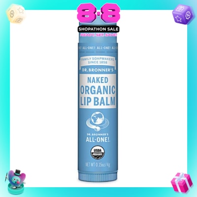 DR BRONNER'S - Naked Organic Lip Balm (Extra Moisturization with Avocado Oil) 4g