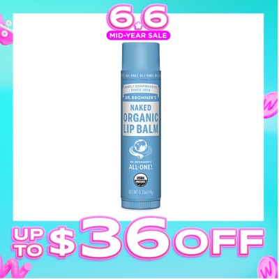 DR BRONNER'S - Naked Organic Lip Balm (Extra Moisturization with Avocado Oil) 4g
