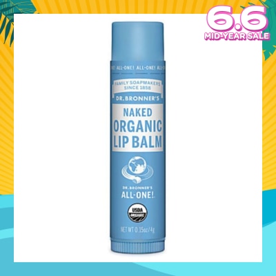 DR BRONNER'S Naked Organic Lip Balm (Extra Moisturization with Avocado Oil) 4g