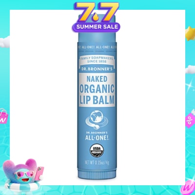 DR BRONNER'S - Naked Organic Lip Balm (Extra Moisturization with Avocado Oil) 4g