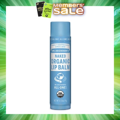 DR BRONNER'S - Naked Organic Lip Balm (Extra Moisturization with Avocado Oil) 4g