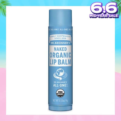 DR BRONNER'S Naked Organic Lip Balm (Extra Moisturization with Avocado Oil) 4g
