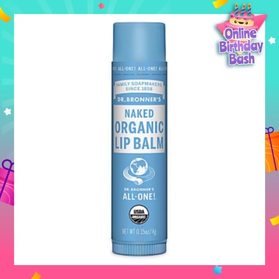 DR BRONNER'S Naked Organic Lip Balm (Extra Moisturization with Avocado Oil) 4g