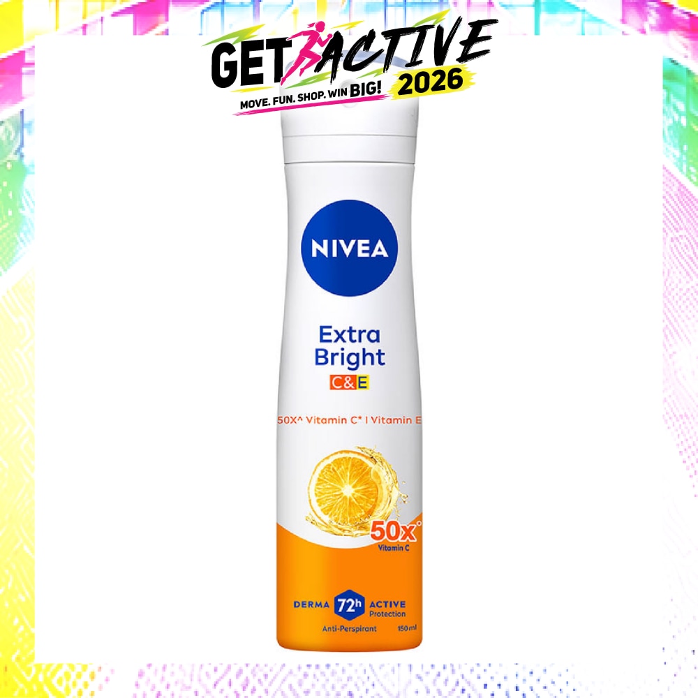 Extra Bright C&E Deodorant Vitamin Spray (Lasting Fragrance + Repair & Protect with Power 5X Radiance + Silky Smooth Skin) 150ml image