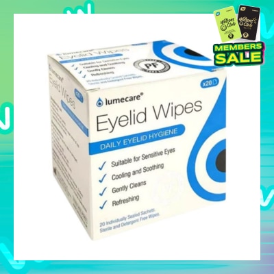 LUMECARE Hyprmellose Eyelid Wipes (Suitable For Babies & Adults With Sensitive Eyes & Skin) 1s