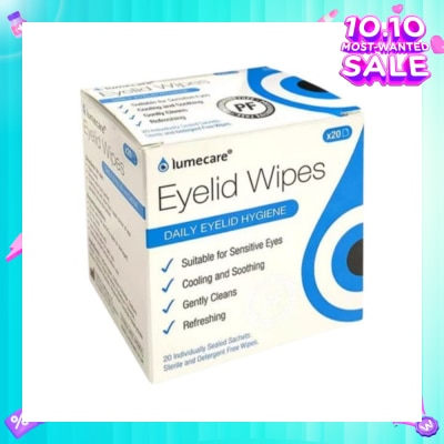 LUMECARE Hyprmellose Eyelid Wipes (Suitable For Babies & Adults With Sensitive Eyes & Skin) 1s