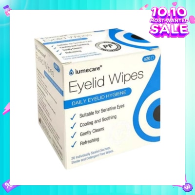 LUMECARE Hyprmellose Eyelid Wipes (Suitable For Babies & Adults With Sensitive Eyes & Skin) 1s