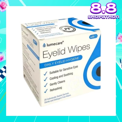 LUMECARE Hyprmellose Eyelid Wipes (Suitable For Babies & Adults With Sensitive Eyes & Skin) 1s