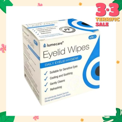 LUMECARE Hyprmellose Eyelid Wipes (Suitable For Babies & Adults With Sensitive Eyes & Skin) 1s