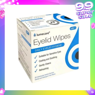 LUMECARE Hyprmellose Eyelid Wipes (Suitable For Babies & Adults With Sensitive Eyes & Skin) 1s