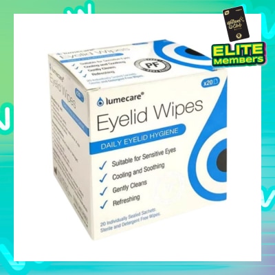 LUMECARE Hyprmellose Eyelid Wipes (Suitable For Babies & Adults With Sensitive Eyes & Skin) 1s