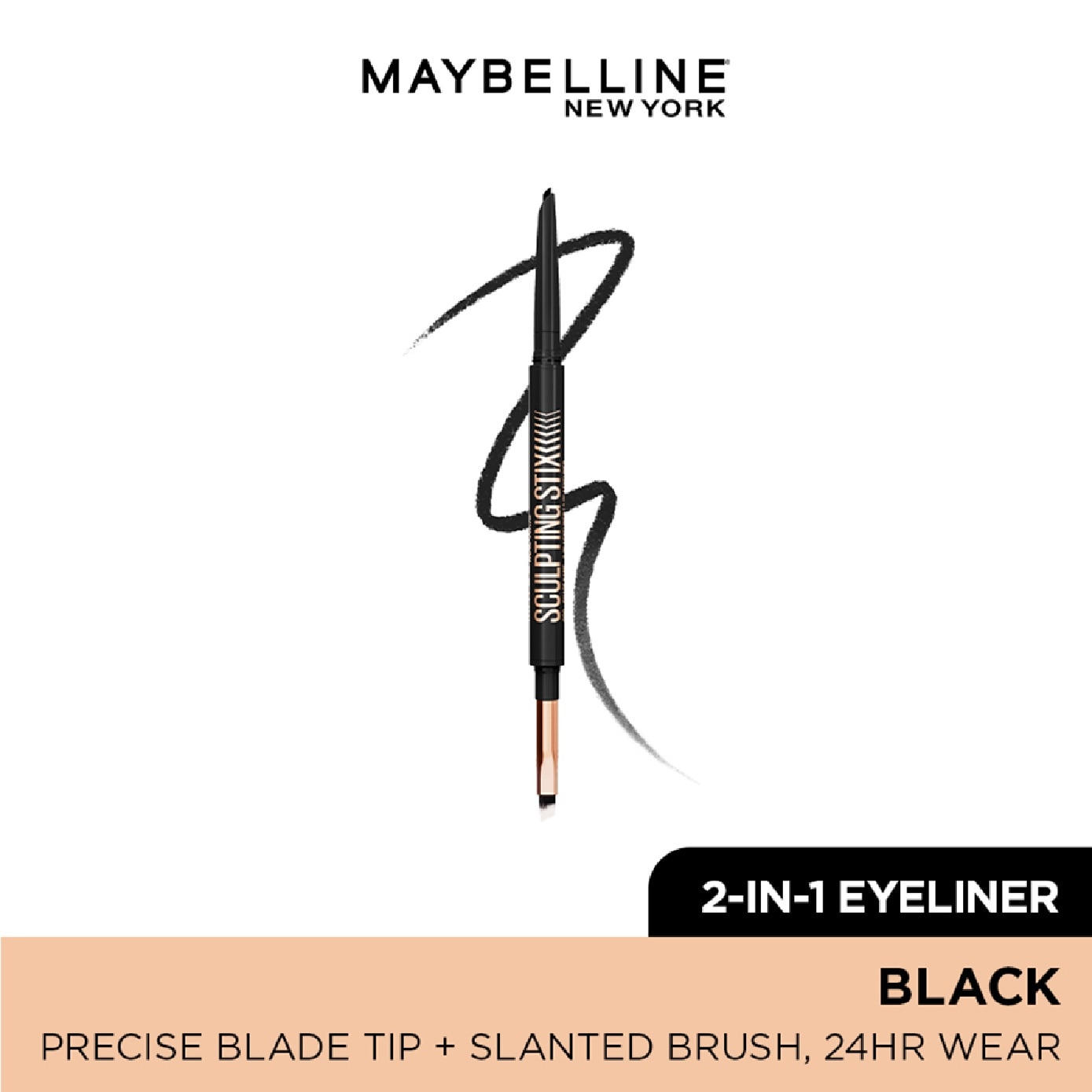 Sculpting Stix 2-In-1 Eyeliner Black 1s