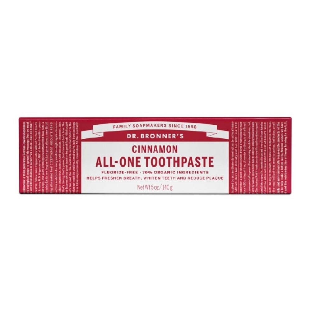 Cinnamon All One Toothpaste Fluoride Free (Helps Freshen Breath Whiten Teeth & Reduce Plaque) 140g