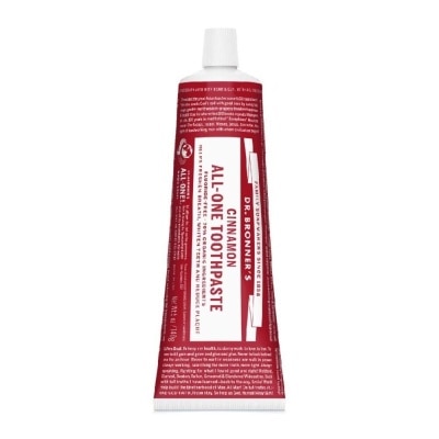 DR BRONNER'S Cinnamon All One Toothpaste Fluoride Free (Helps Freshen Breath Whiten Teeth & Reduce Plaque) 140g