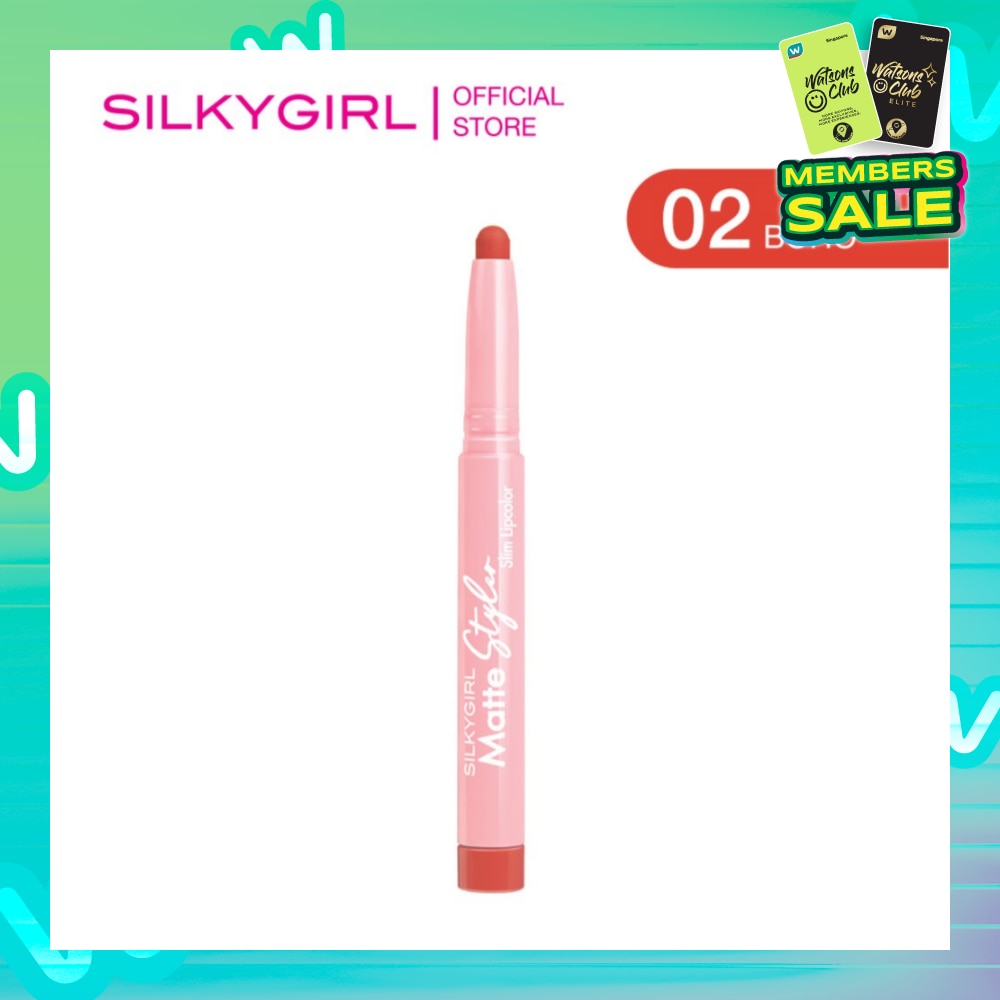 SILKYGIRL Matte Styler Slim Lipcolor 02 Boho 14g (Expiry: April`2026)