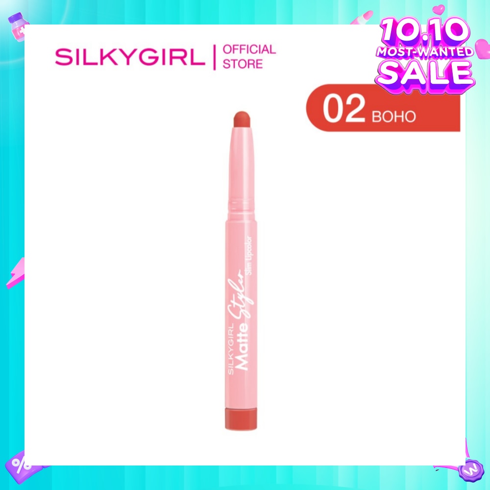 SILKYGIRL Matte Styler Slim Lipcolor 02 Boho 14g (Expiry: April`2026)