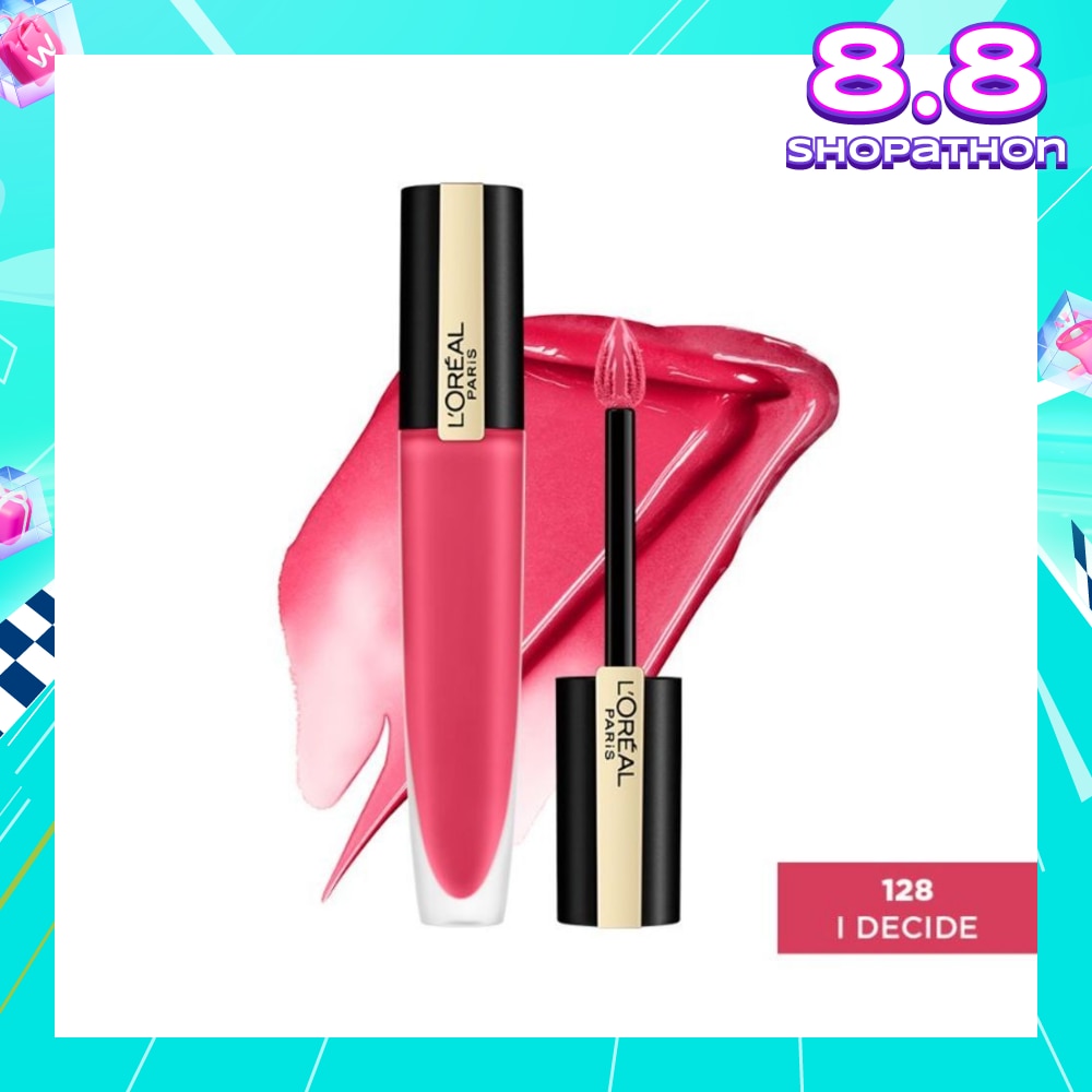 Rouge Signature Matte Lip Colour Liquid Lipstick 128 I Decide 7ml