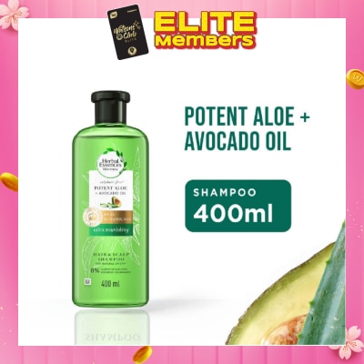 HERBAL ESSENCES Bio:Renew Potent Aloe & Avocado Oil Shampoo (100% Sulphate Free) 400ml