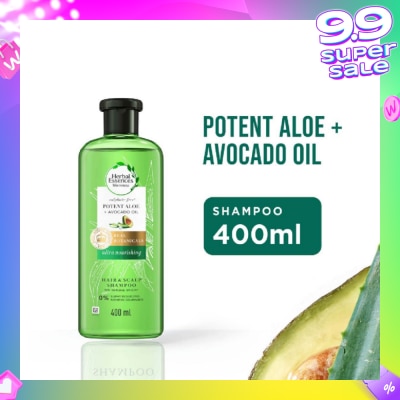 HERBAL ESSENCES Bio:Renew Potent Aloe & Avocado Oil Shampoo (100% Sulphate Free) 400ml