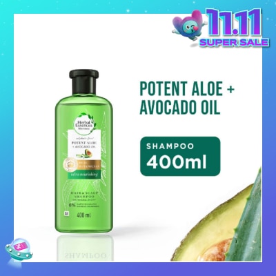 HERBAL ESSENCES Bio:Renew Potent Aloe & Avocado Oil Shampoo (100% Sulphate Free) 400ml
