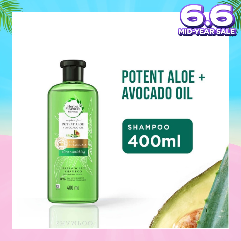Bio:Renew Potent Aloe & Avocado Oil Shampoo (100% Sulphate Free) 400ml