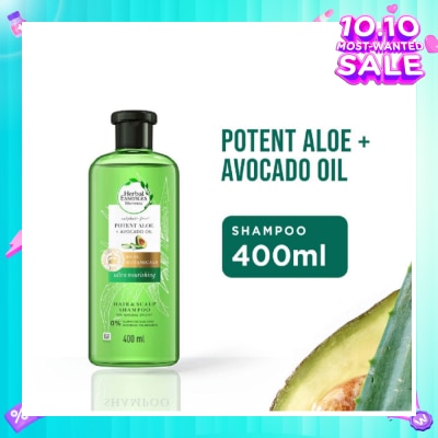 HERBAL ESSENCES Bio:Renew Potent Aloe & Avocado Oil Shampoo (100% Sulphate Free) 400ml
