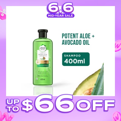 HERBAL ESSENCES - Bio:Renew Potent Aloe & Avocado Oil Shampoo (100% Sulphate Free) 400ml