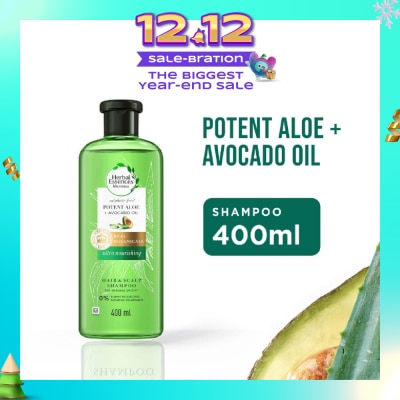 HERBAL ESSENCES Bio:Renew Potent Aloe & Avocado Oil Shampoo (100% Sulphate Free) 400ml