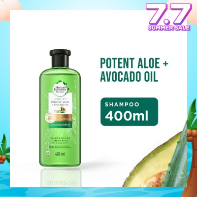 HERBAL ESSENCES Bio:Renew Potent Aloe & Avocado Oil Shampoo (100% Sulphate Free) 400ml
