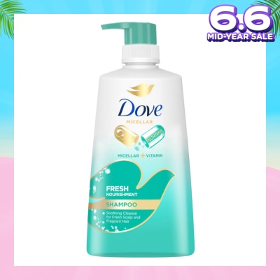 DOVE Dove Fresh Nourishment Micellar Shampoo 680ml (For Itchy Scalp and Dandruff Prone Hair)