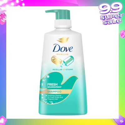 DOVE Dove Fresh Nourishment Micellar Shampoo 650ml (For Itchy Scalp and Dandruff Prone Hair)