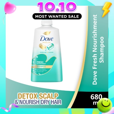 DOVE Fresh Nourishment Micellar Shampoo 650ml (For Itchy Scalp and Dandruff Prone Hair) image