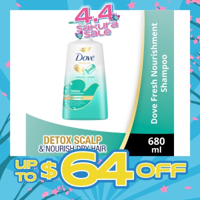 DOVE - Dove Fresh Nourishment Micellar Shampoo 650ml (For Itchy Scalp and Dandruff Prone Hair)