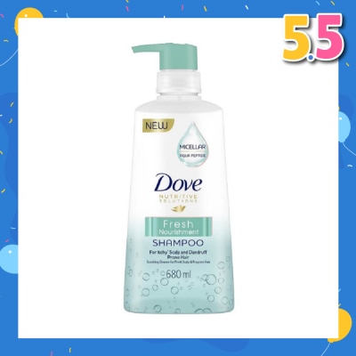 DOVE Dove Fresh Nourishment Micellar Shampoo 680ml (For Itchy Scalp and Dandruff Prone Hair)