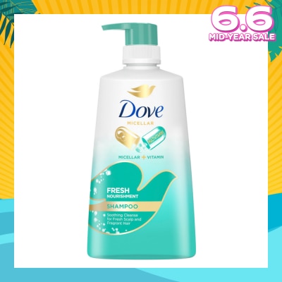 DOVE Dove Fresh Nourishment Micellar Shampoo 680ml (For Itchy Scalp and Dandruff Prone Hair)