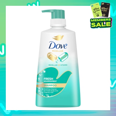 DOVE Dove Fresh Nourishment Micellar Shampoo 650ml (For Itchy Scalp and Dandruff Prone Hair)