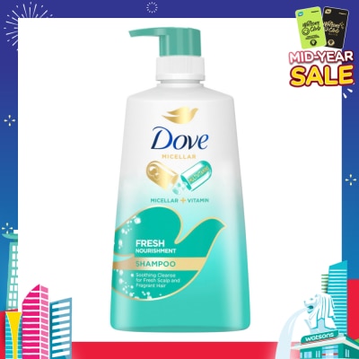 DOVE Dove Fresh Nourishment Micellar Shampoo 680ml (For Itchy Scalp and Dandruff Prone Hair)