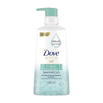 DOVE Dove Fresh Nourishment Micellar Shampoo 680ml (For Itchy Scalp and Dandruff Prone Hair)