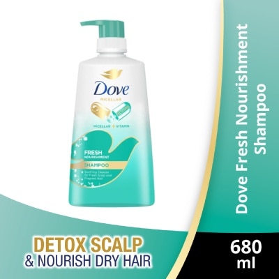 DOVE Dove Fresh Nourishment Micellar Shampoo 650ml (For Itchy Scalp and Dandruff Prone Hair)