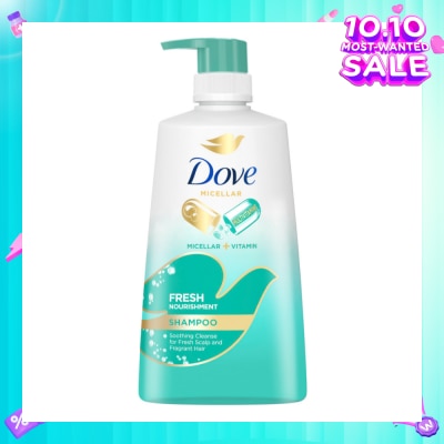DOVE Dove Fresh Nourishment Micellar Shampoo 650ml (For Itchy Scalp and Dandruff Prone Hair)