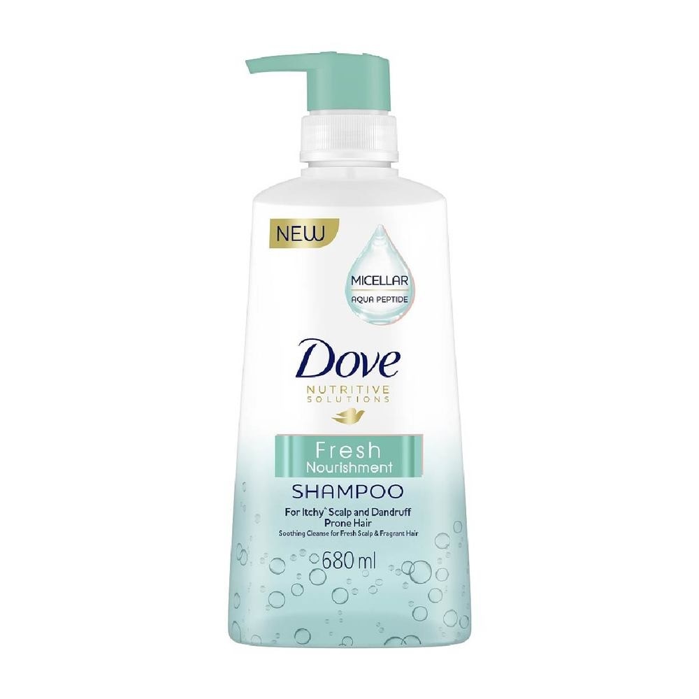 Dove Fresh Nourishment Micellar Shampoo 680ml (For Itchy Scalp and Dandruff Prone Hair)